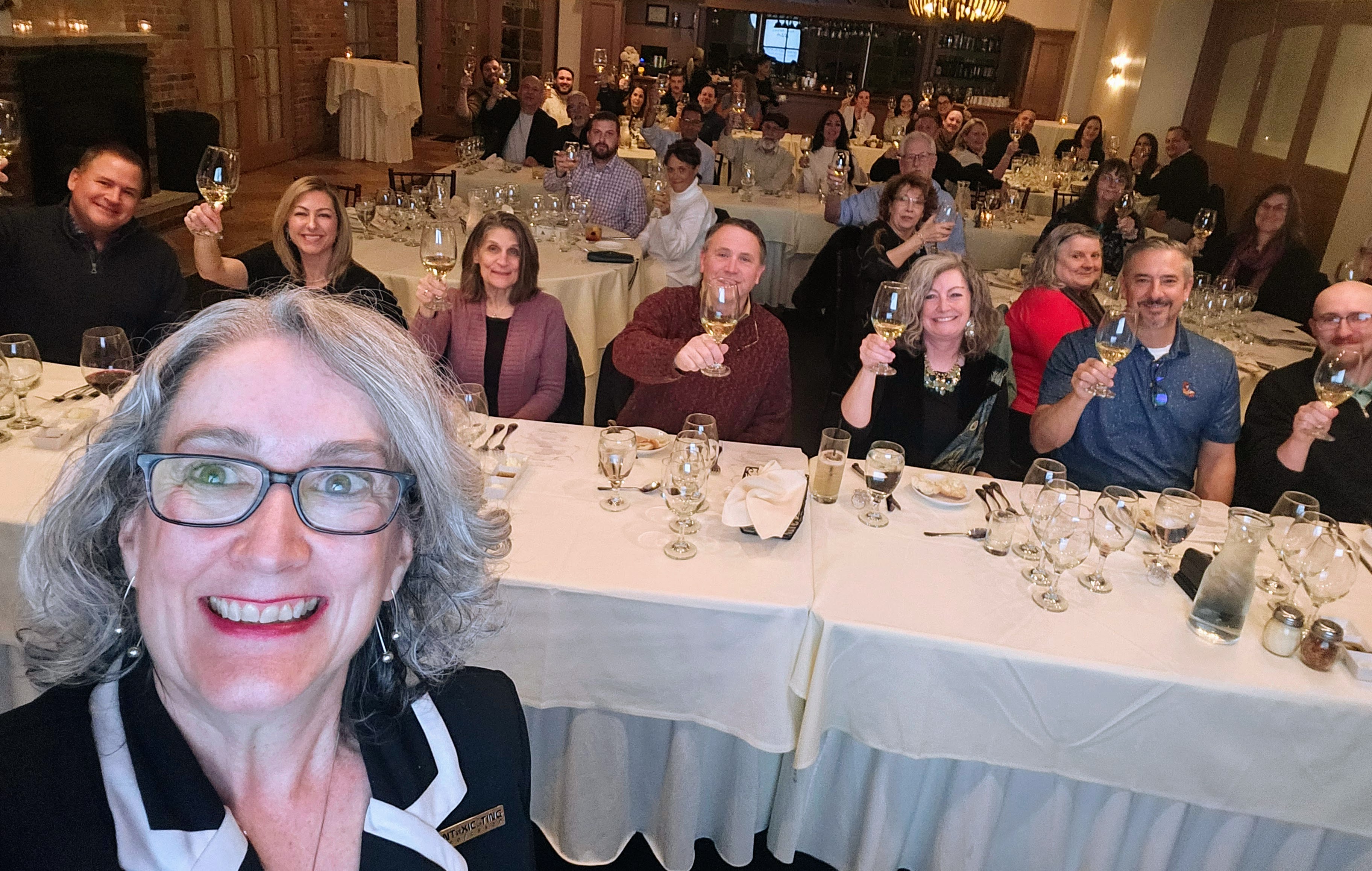 Heather presenting to a large group